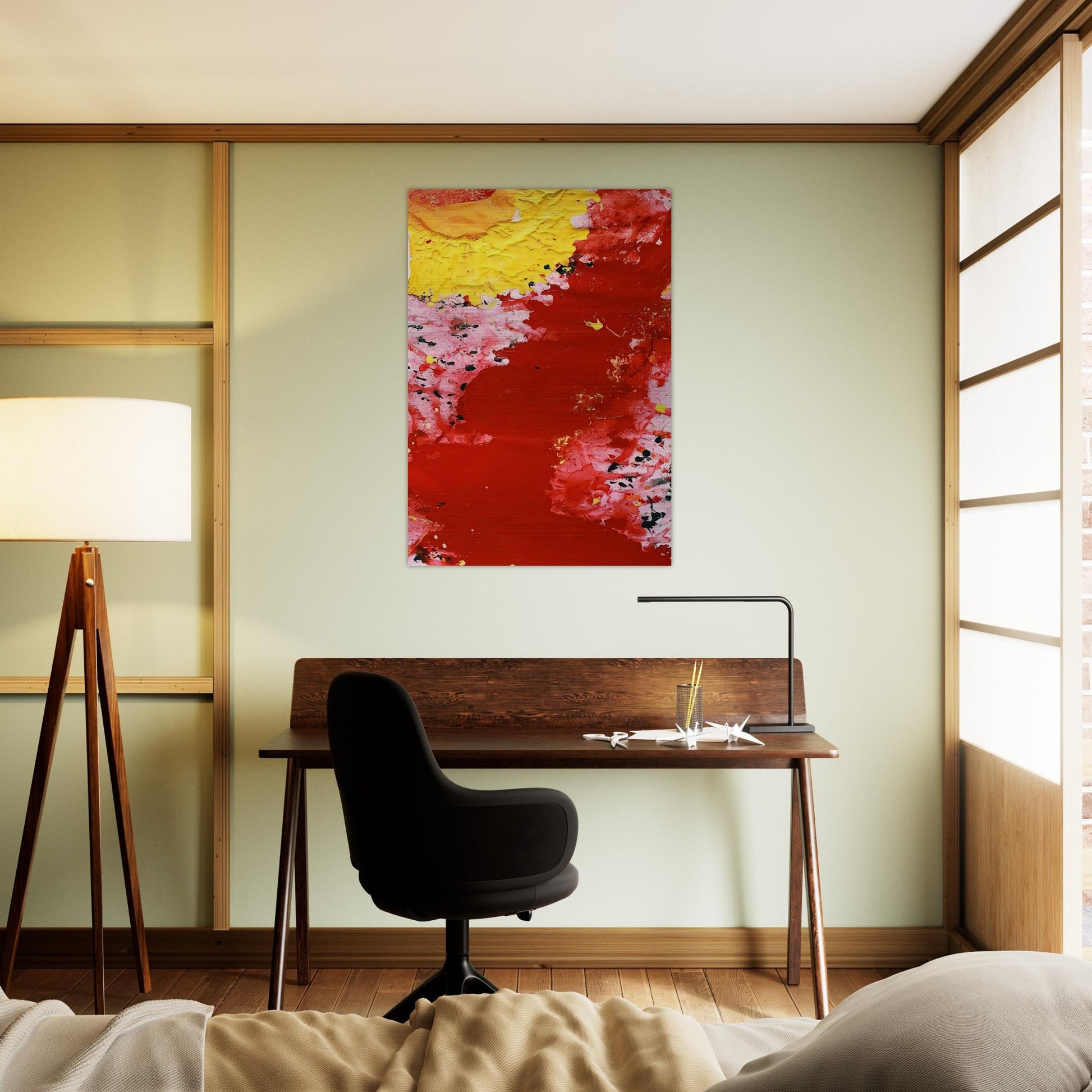 Hommage a Vincent van Gogh - Sam Francis Brushed Aluminum Print - 70x100 cm / 28x40 inches | Sam Francis Aluminum Print | Sam Francis Prints