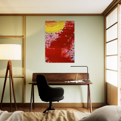 Hommage a Vincent van Gogh - Sam Francis Brushed Aluminum Print - 70x100 cm / 28x40 inches | Sam Francis Aluminum Print | Sam Francis Prints