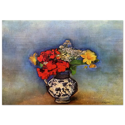 GERANIUMS 1910 - Odilon Redon Brushed Aluminum Print - 70x100 cm / 28x40 inches | Odilon Redon Aluminum Print | Odilon Redon Prints