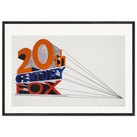TRADEMARK 4 1962 - Edward Ruscha 70x100 cm / 28x40 inches Framed Art Print – Black Wooden Frame