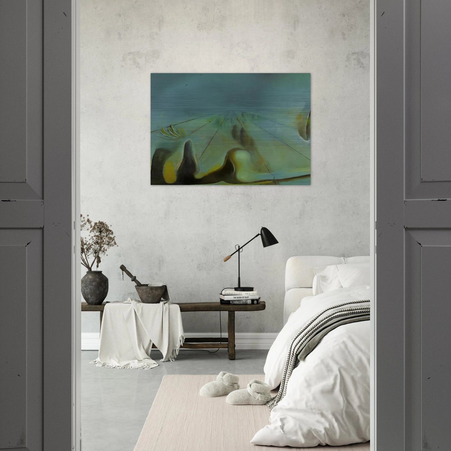 ENIGMA UNFINISHED VERSION OF THE THREE GLORIOUS ENIGMAS OF GALA - Salvador Dali Brushed Aluminum Print - 70x100 cm / 28x40 inches | Salvador Dali Aluminum Print | Salvador Dali Prints