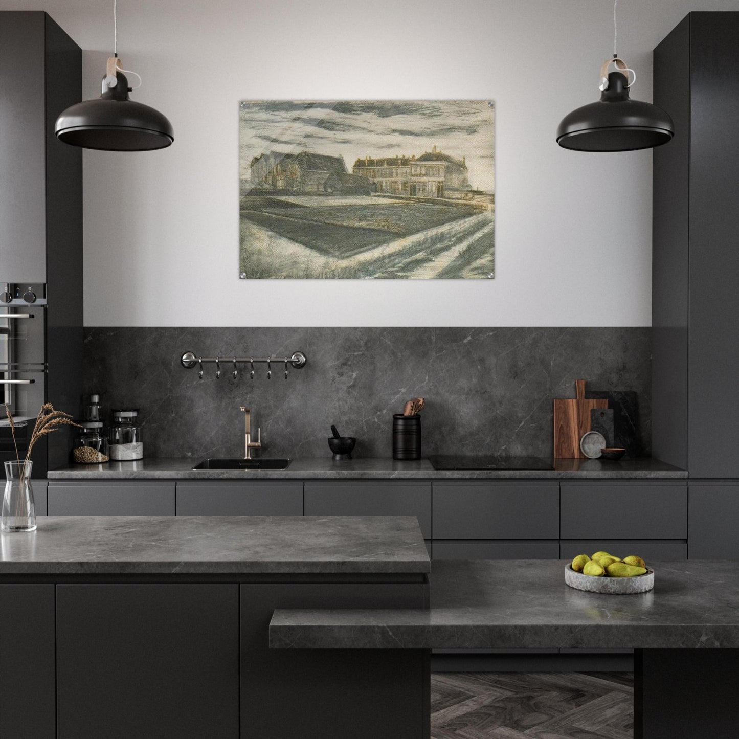 The Houses on Schenkweg where Van Gogh Lived - Vincent van Gogh Acrylic Print - 70x100 cm / 28x40″ inches