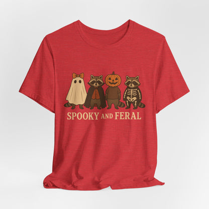 Camiseta de mapache espeluznante, divertida camiseta gráfica de Halloween, bonita camiseta vintage de otoño, moderna camiseta de Halloween para mujer, camiseta de mapache salvaje