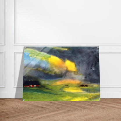 Colored sky above the Marais - Emil Nolde Acrylic Print - 70x100 cm / 28x40″ inches | Emil Nolde Wall Art | Emil Nolde Prints