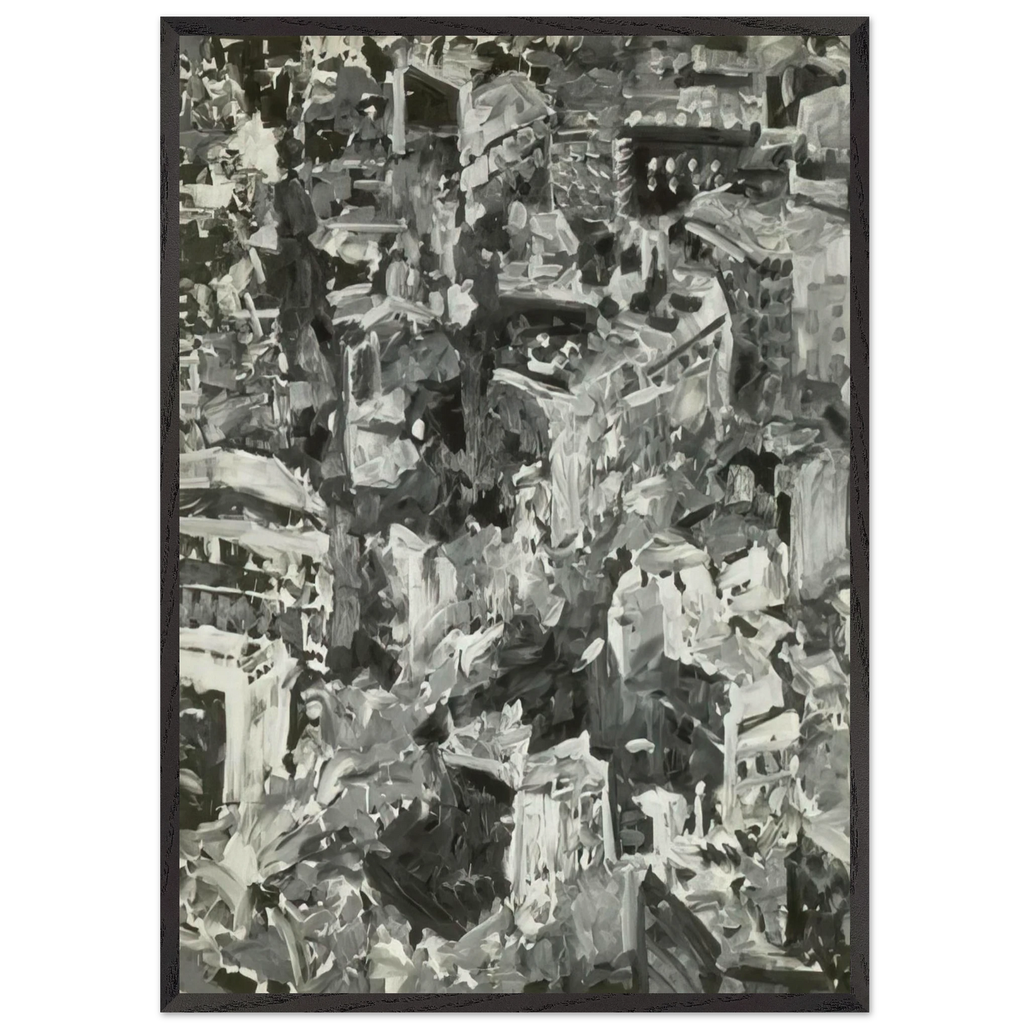 TOWNSCAPE PARIS 1968 - Gerhard Richter 70x100 cm / 28x40 inches Framed Art Print – Black Wooden Frame