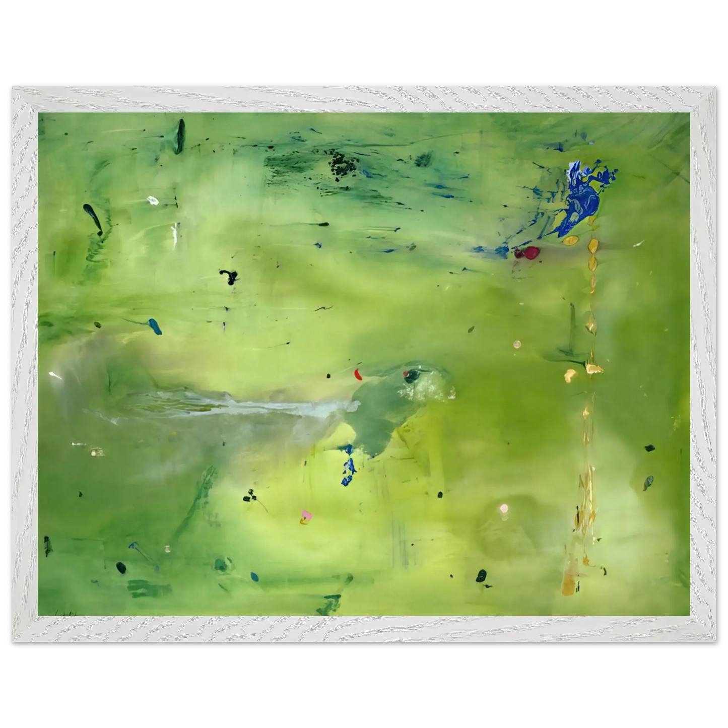Helen Frankenthaler - A Green Thought in a Green Shade - 1981 Wall art - A2 (42 x 59.4  cm) - Premium Wooden Framed Poster With Fine Art Paper - Wood frame
