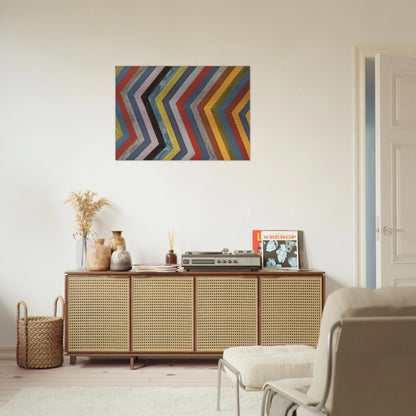 Irregular Bands with Colors Superimposed - Sol LeWitt Brushed Aluminum Print - 70x100 cm / 28x40 inches | Sol LeWitt Aluminum Print | Sol LeWitt Prints