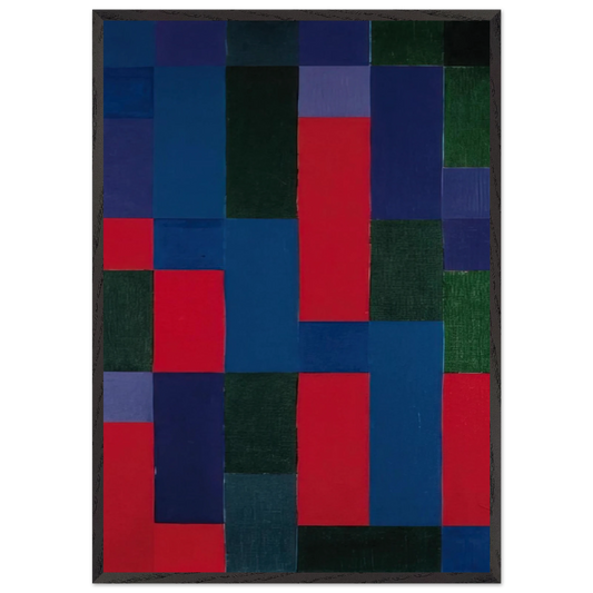 Grn-Blau-Rot - 1967 - Johannes Itten 70x100 cm / 28x40 inches Framed Art Print – Black Wooden Frame