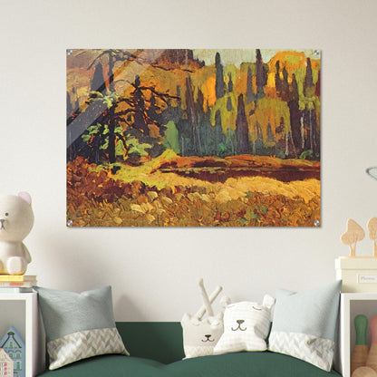 Moose Pond - 1918 - Frank Johnston Acrylic Print - 70x100 cm / 28x40″ inches
