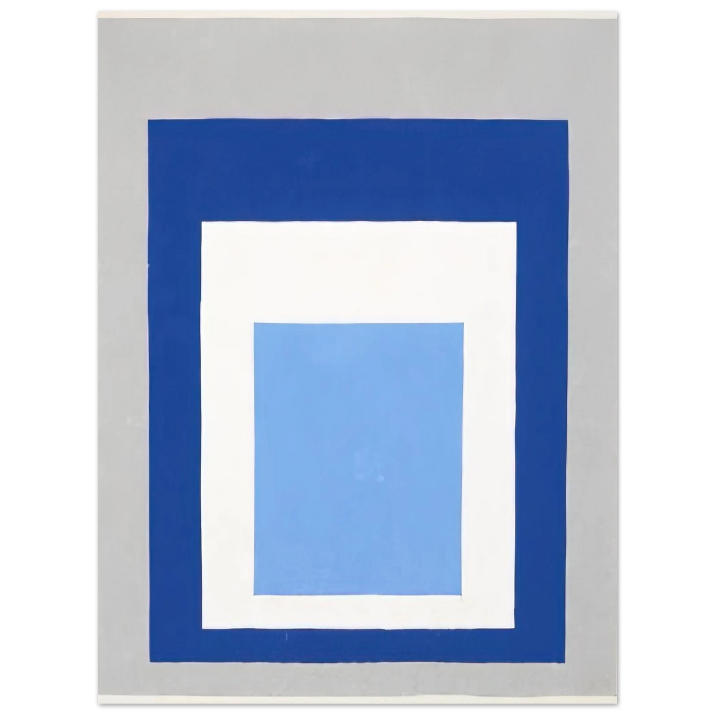 Josef Albers - HOMAGE TO THE SQUARE BLUE WHITE GREY 1951  75x100 cm / 30x40inches Fine Art Poster