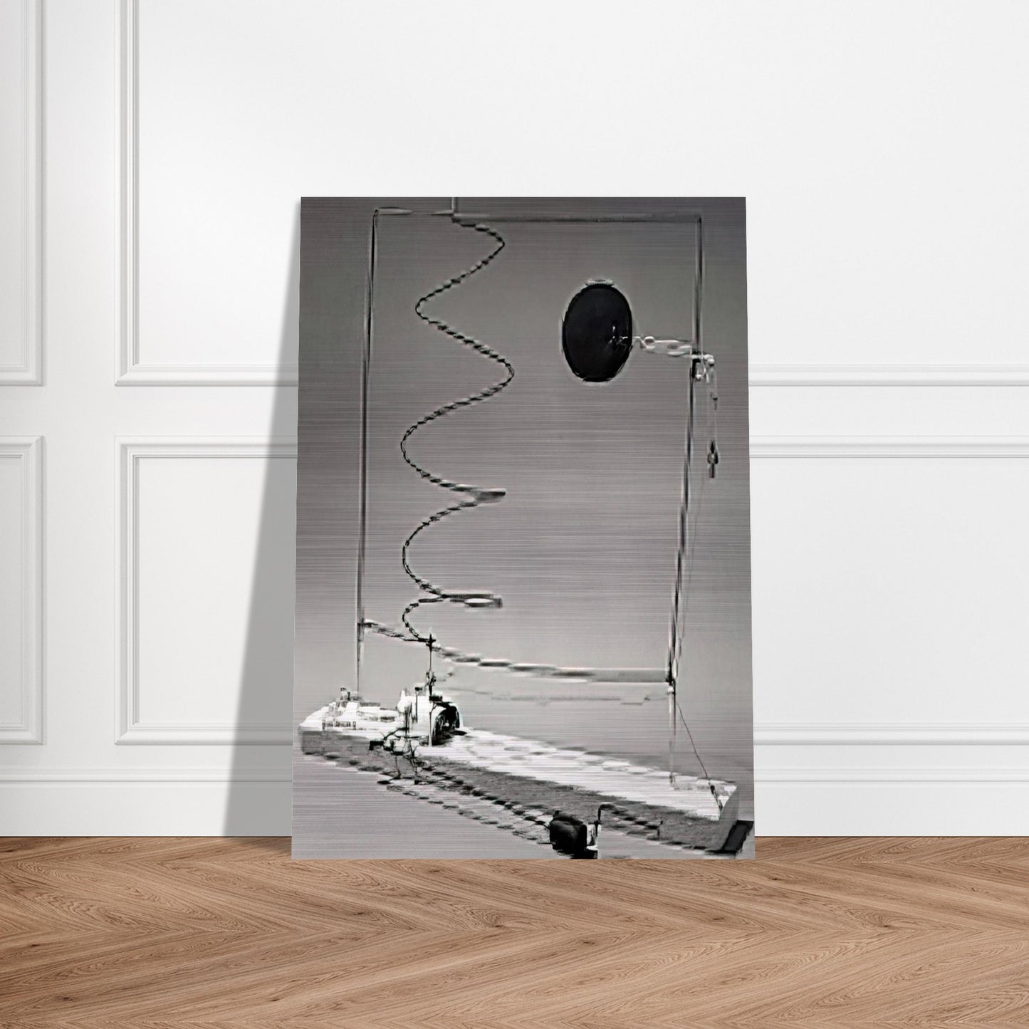 CRANK DRIVEN MOBILE 1932 - Alexander Calder Brushed Aluminum Print - 70x100 cm / 28x40 inches | Alexander Calder Aluminum Print | Alexander Calder Prints