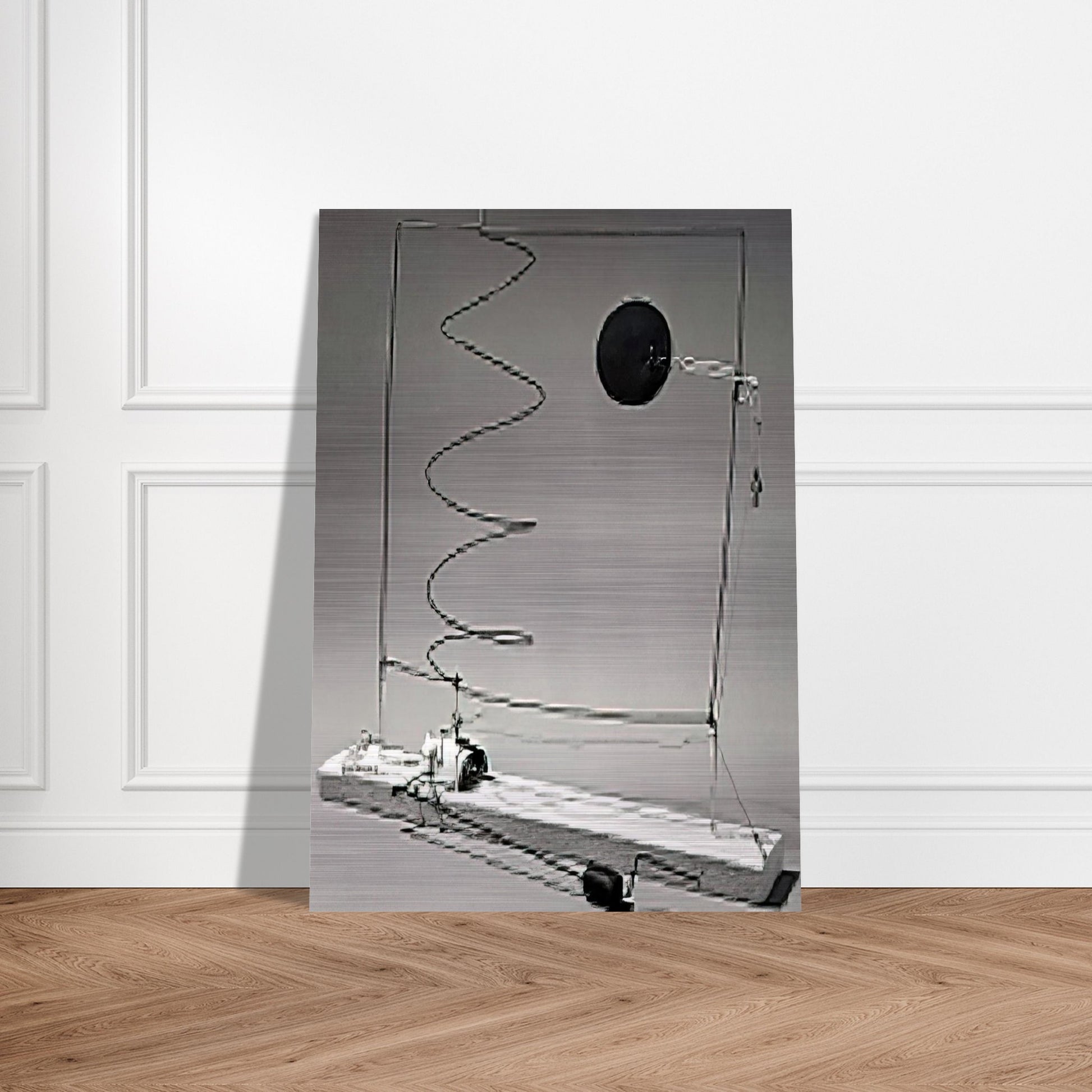 CRANK DRIVEN MOBILE 1932 - Alexander Calder Brushed Aluminum Print - 70x100 cm / 28x40 inches | Alexander Calder Aluminum Print | Alexander Calder Prints