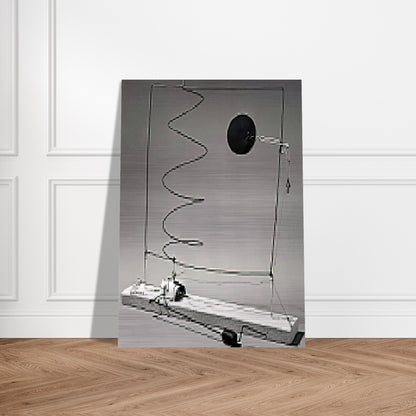 CRANK DRIVEN MOBILE 1932 - Alexander Calder Brushed Aluminum Print - 70x100 cm / 28x40 inches | Alexander Calder Aluminum Print | Alexander Calder Prints
