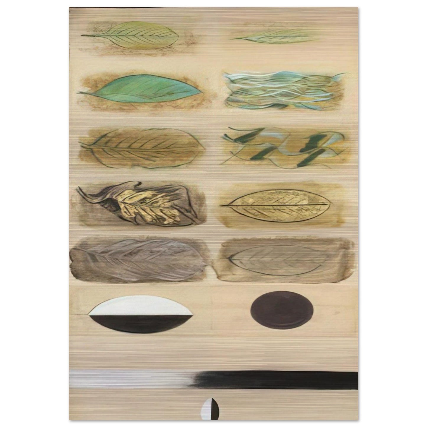 Life Cycle of a Leaf - Expressionism - Morris Graves Brushed Aluminum Print - 70x100 cm / 28x40 inches | Morris Graves Aluminum Print | Morris Graves Prints