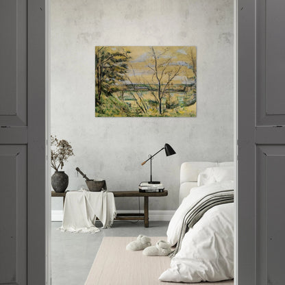 The Oise Valley - Paul Cézanne Brushed Aluminum Print - 70x100 cm / 28x40 inches | Paul Cézanne Aluminum Print | Paul Cézanne Prints
