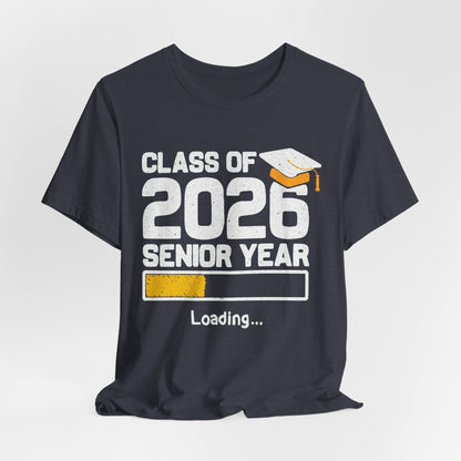 Camiseta de último año de la clase de 2026, camiseta de graduación, regalo de graduación unisex, ropa para estudiantes de último año de secundaria, camiseta con destino a la universidad