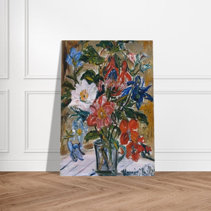 VASE WITH FLOWERS - Maurice Utrillo Brushed Aluminum Print - 70x100 cm / 28x40 inches | Maurice Utrillo Aluminum Print | Maurice Utrillo Prints