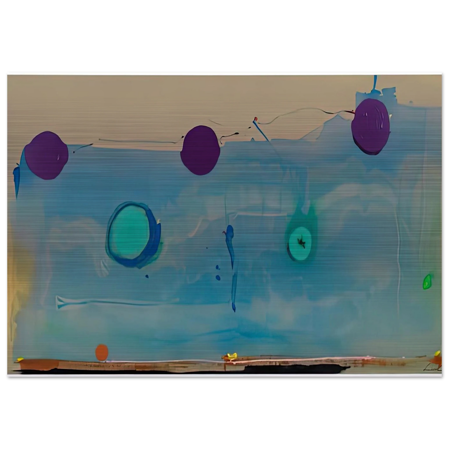 Water Shadows, 1988- - Helen Frankenthaler Brushed Aluminum Print - 70x100 cm / 28x40 inches | Helen Frankenthaler Aluminum Print | Helen Frankenthaler Prints