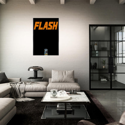 FLASH L A TIMES 1963 - Edward Ruscha Brushed Aluminum Print - 70x100 cm / 28x40 inches | Edward Ruscha Aluminum Print | Edward Ruscha Prints