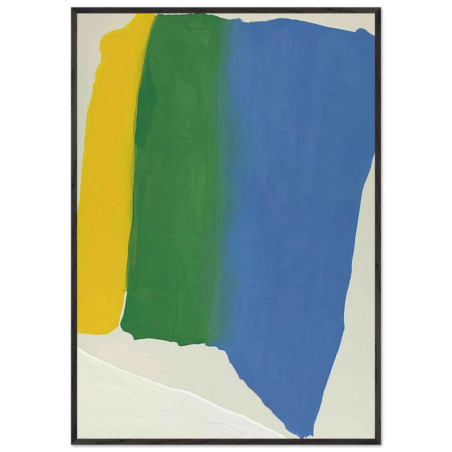 Helen Frankenthaler - Summer Insignia - 1969 Wall art - 40x50 cm / 16x20 inches - Premium Wooden Framed Poster With Fine Art Paper-canvas - Black frame