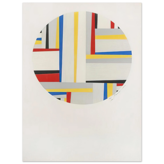 Fritz Glarner - Relational Painting, Tondo #49 - 1952  75x100 cm / 30x40inches Fine Art Poster