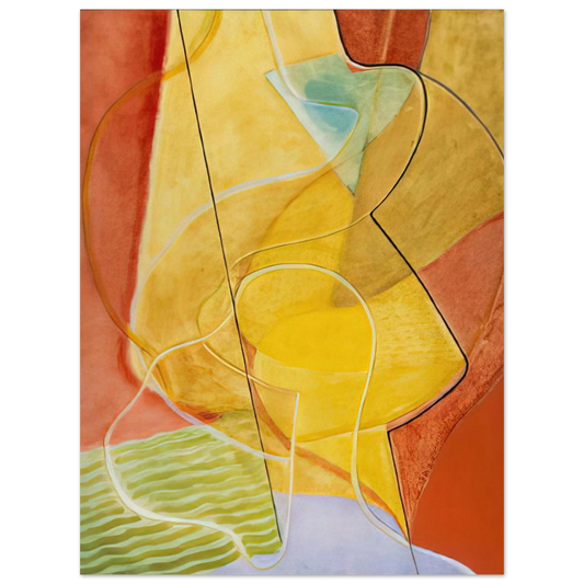 John Ferren - Composition aux Plais Jaunes - 1933  75x100 cm / 30x40inches Fine Art Poster