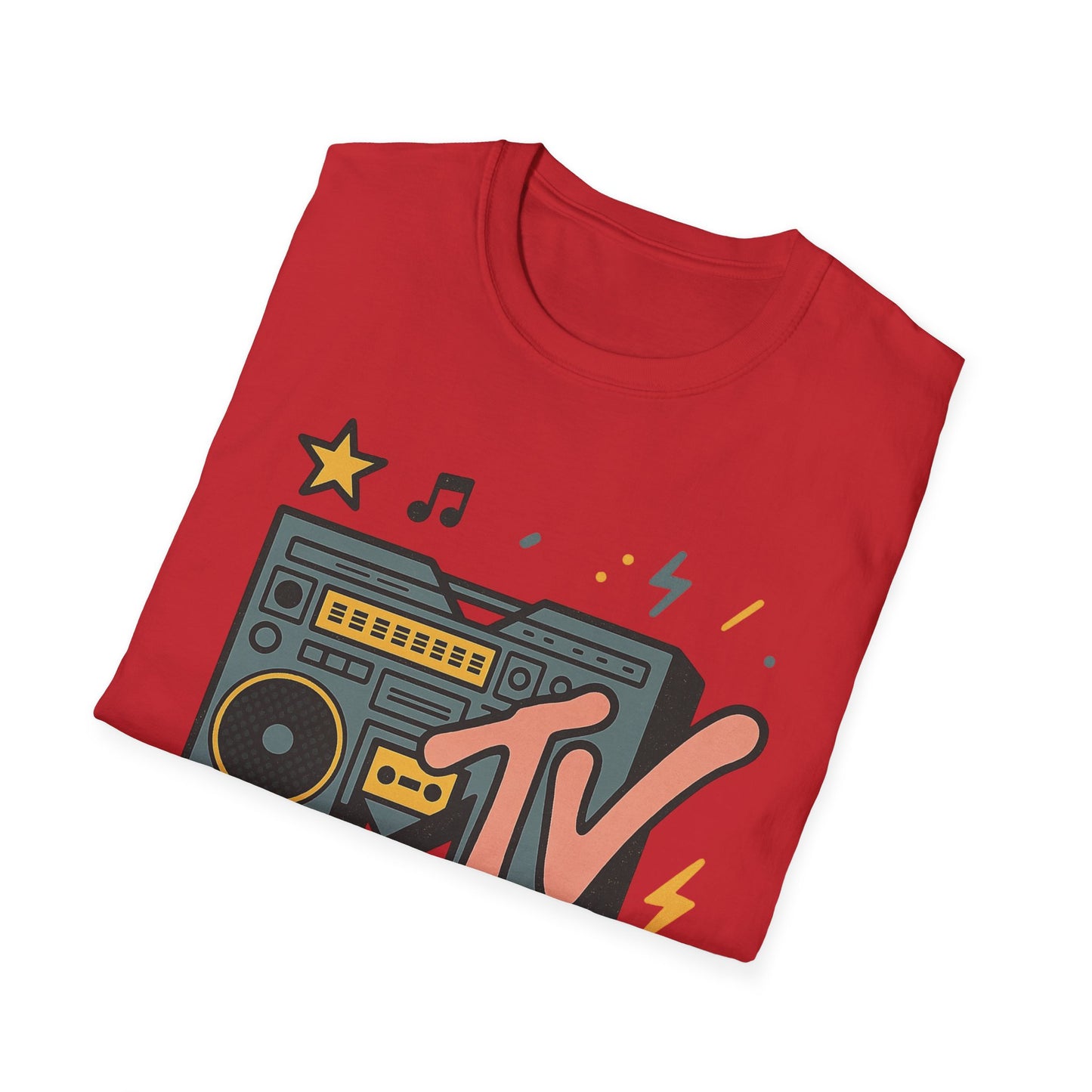 Camiseta gráfica retro de MTV con estampado de guepardo, estilo rock, unisex, estilo banda de los años 80 y 90