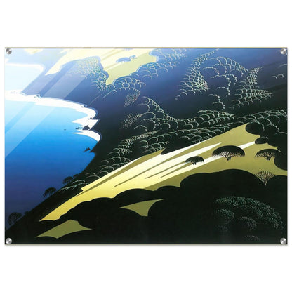 Seaside Pastures - Eyvind Earle Acrylic Print - 70x100 cm / 28x40″ inches