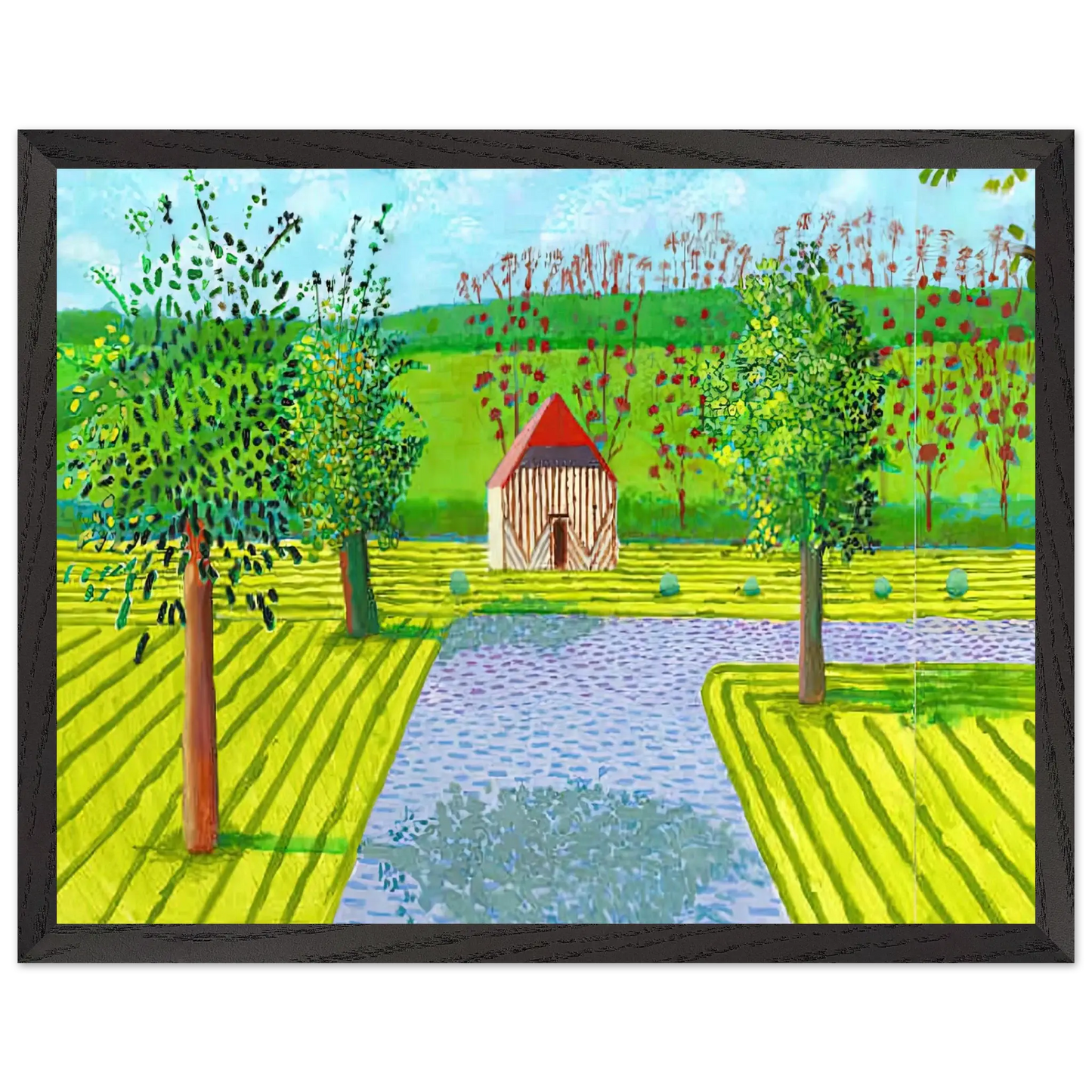 David Hockney - David Hockney Wall art - 30x45 cm / 12x18 Inches - Premium Wooden Framed Poster With Fine Art Paper - Wood frame