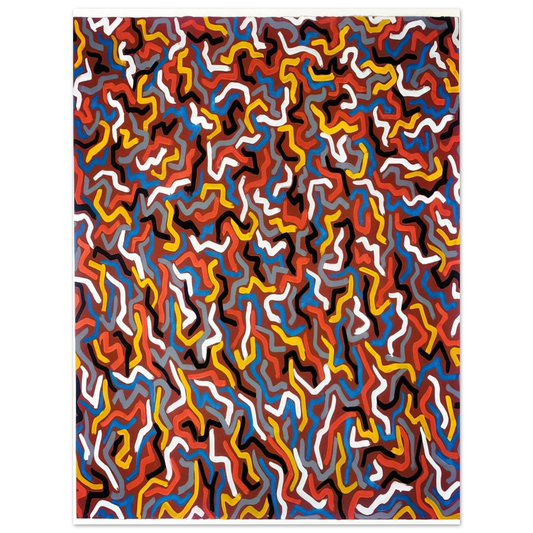 Sol LeWitt - Squiggles  75x100 cm / 30x40inches Fine Art Poster