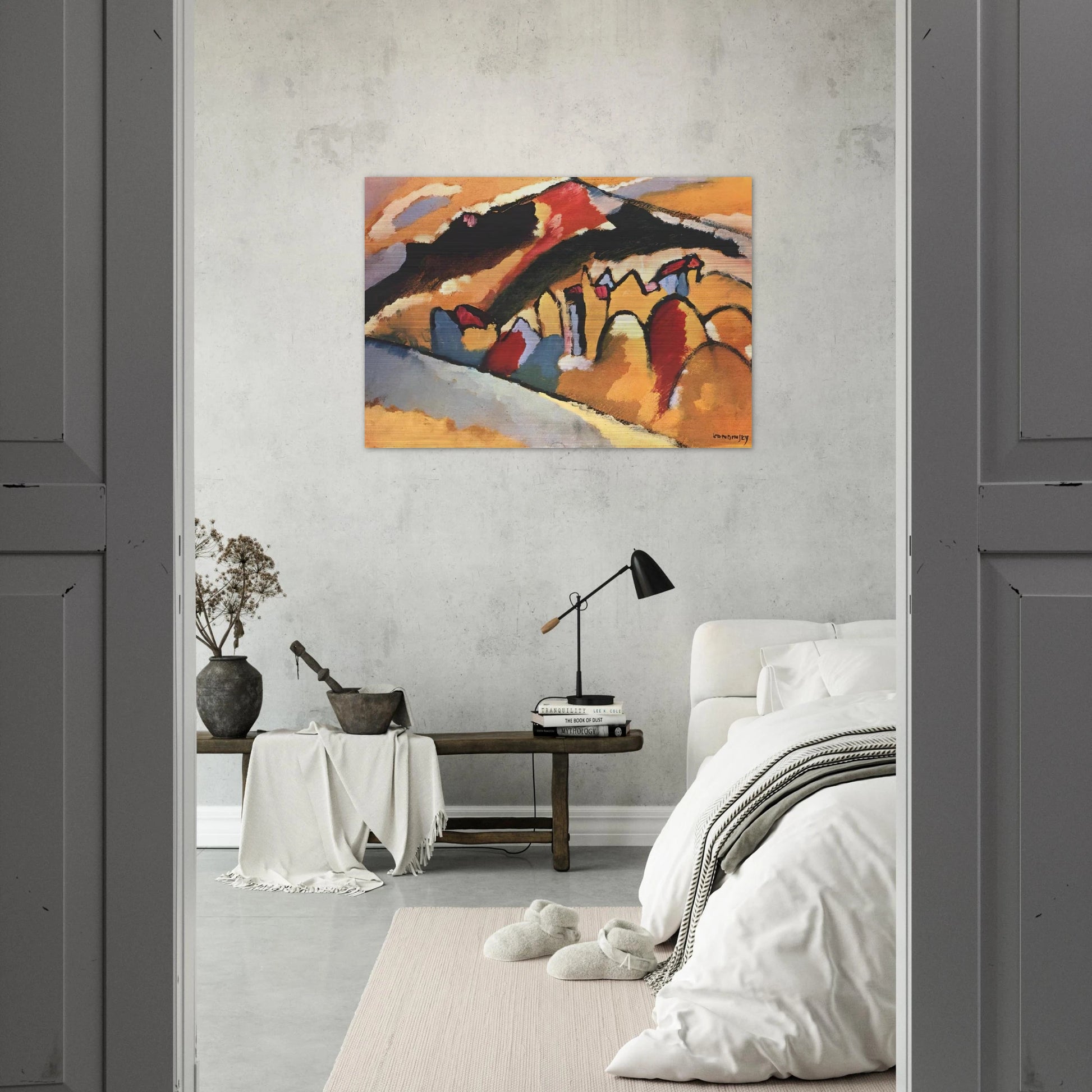 STUDY FOR AUTUMN 1909 - Wassily Kandinsky Brushed Aluminum Print - 70x100 cm / 28x40 inches | Wassily Kandinsky Aluminum Print | Wassily Kandinsky Prints