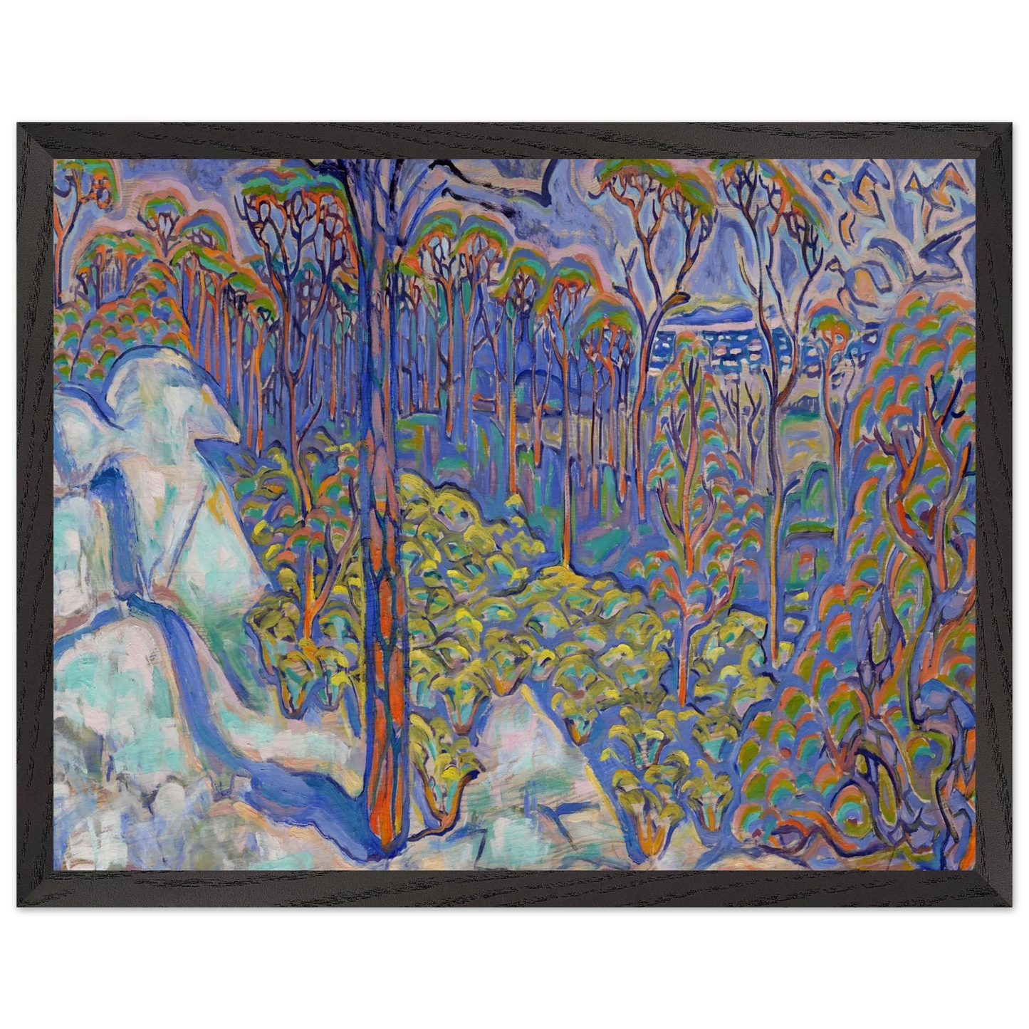 Walter Inglis Anderson - Walter Anderson Wall art - 27x35 cm / 11x14 inches - Premium Wooden Framed Poster With Fine Art Paper-canvas - Black frame