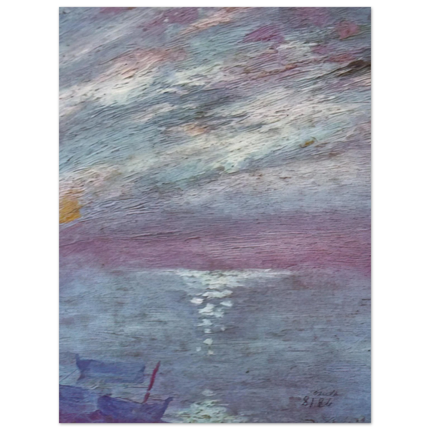 Salvador Dali - MOONLIGHT OVER THE BAY AT CADAQUES  75x100 cm / 30x40inches Fine Art Poster