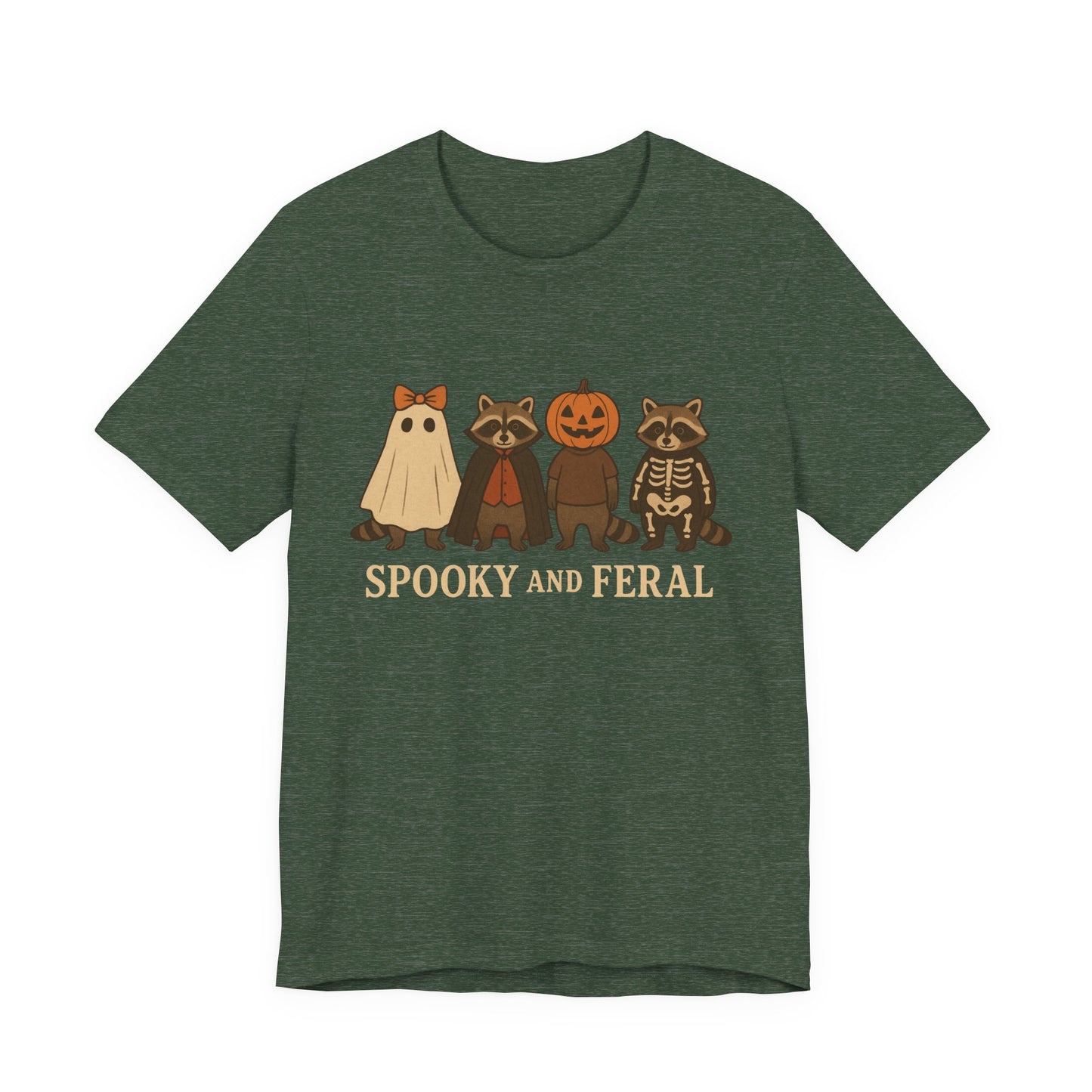 Camiseta de mapache espeluznante, divertida camiseta gráfica de Halloween, bonita camiseta vintage de otoño, moderna camiseta de Halloween para mujer, camiseta de mapache salvaje