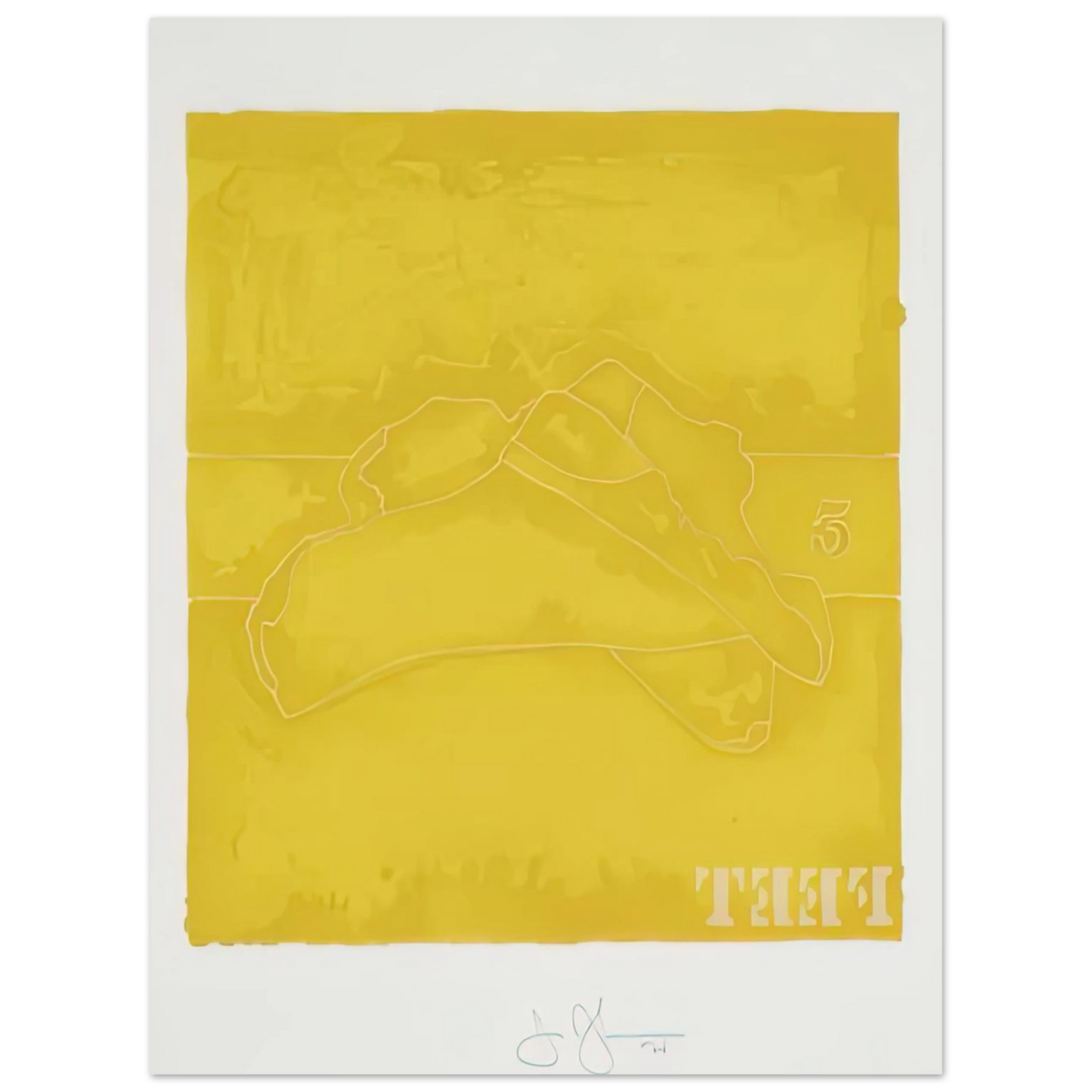 Jasper Johns - FEET 1974  75x100 cm / 30x40inches Fine Art Poster