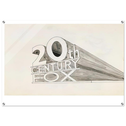 TRADEMARK STUDY 5 1962 - Edward Ruscha Acrylic Print - 70x100 cm / 28x40″ inches | Edward Ruscha Wall Art | Edward Ruscha Prints
