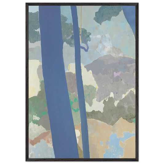 Landscape - Abstract Expressionism - Kenzo Okada 70x100 cm / 28x40 inches Framed Art Print – Black Wooden Frame