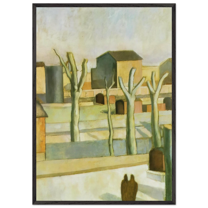 THE STATION AT FIGUERAS - Salvador Dali 70x100 cm / 28x40 inches Framed Art Print – Black Wooden Frame