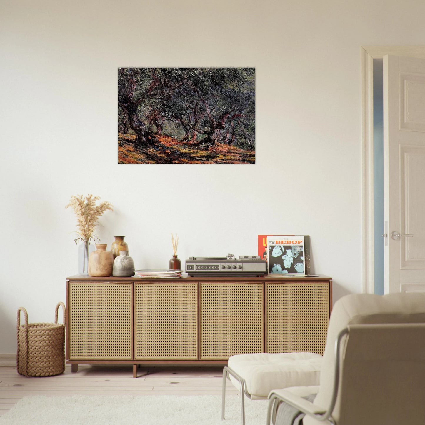 Olive Trees in Bordigher - claude monet Brushed Aluminum Print - 70x100 cm / 28x40 inches | claude monet Aluminum Print | claude monet Prints