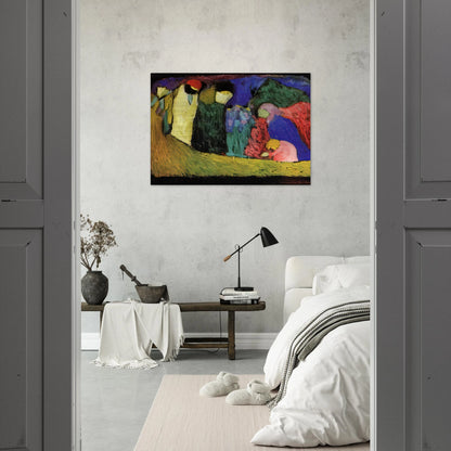 ENCOUNTER 1908 - Wassily Kandinsky Brushed Aluminum Print - 70x100 cm / 28x40 inches | Wassily Kandinsky Aluminum Print | Wassily Kandinsky Prints