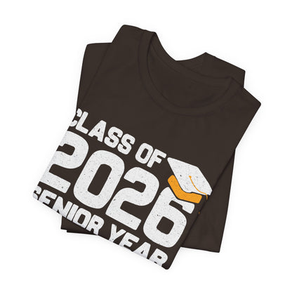 Camiseta de último año de la clase de 2026, camiseta de graduación, regalo de graduación unisex, ropa para estudiantes de último año de secundaria, camiseta con destino a la universidad