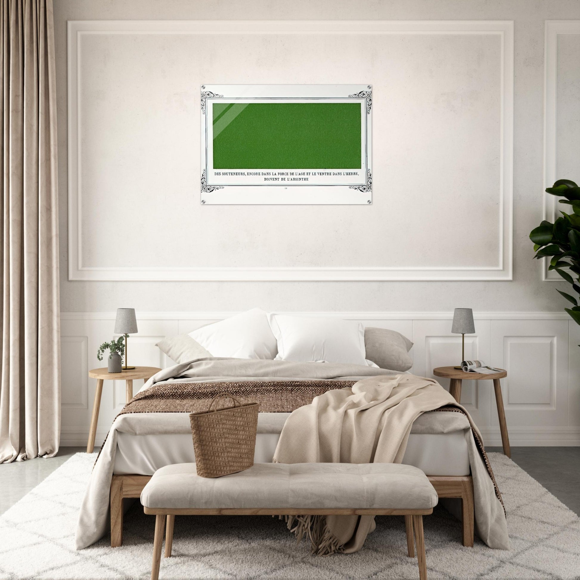 Some Pimps, Known as Green Backs, on their Bellies in the Grass, Drinking Absinthe - Alphonse Allais Acrylic Print - 70x100 cm / 28x40″ inches | Alphonse Allais Wall Art | Alphonse Allais Prints