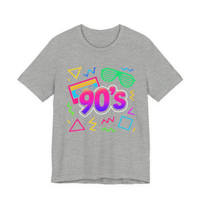Música de la vieja escuela de los 90: ambiente arcade, clásico vintage de los 90. Camiseta retro de los 90 con la frase "Amo los años noventa".