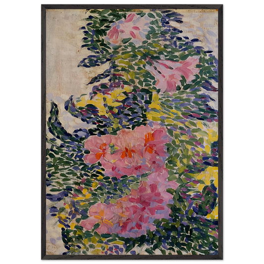 Flowers N3 - Henri-Edmond Cross 70x100 cm / 28x40 inches Framed Art Print – Black Wooden Frame