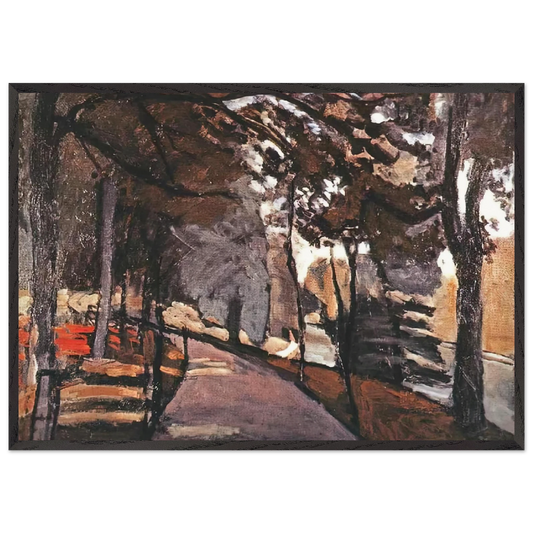 THE PATH IN THE BOIS DE BOULOGNE 1902 - Henri Matisse 70x100 cm / 28x40 inches Framed Art Print – Black Wooden Frame