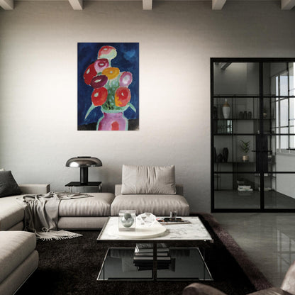 BLUMEN IN EINER VASE 1918 - Alexej von Jawlensky Brushed Aluminum Print - 70x100 cm / 28x40 inches | Alexej von Jawlensky Aluminum Print | Alexej von Jawlensky Prints