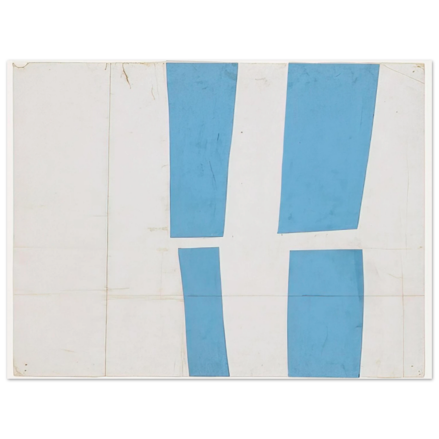 Ellsworth Kelly - Blue and White  75x100 cm / 30x40inches Fine Art Poster