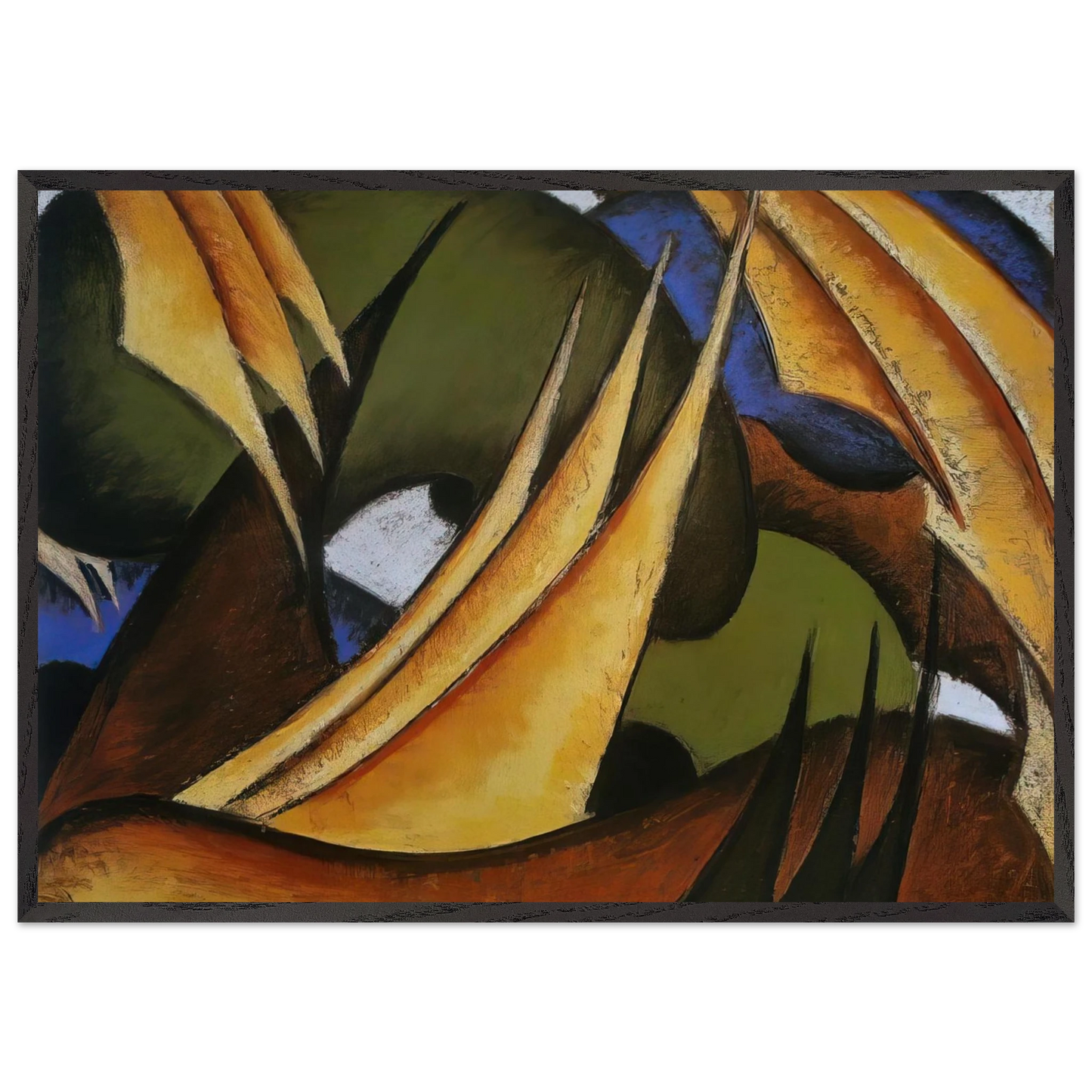 Sails - 1912 - Arthur Dove 70x100 cm / 28x40 inches Framed Art Print – Black Wooden Frame