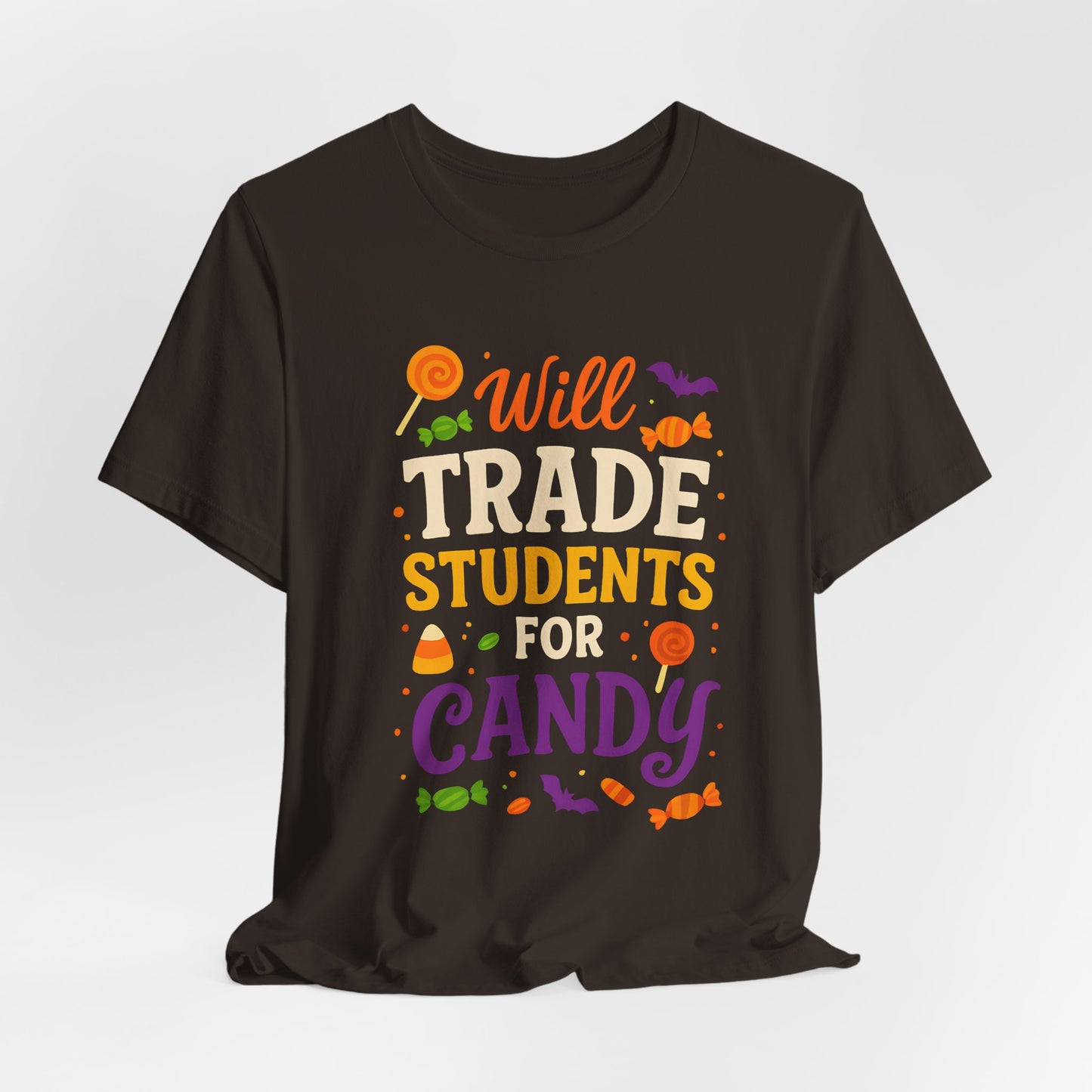 Camiseta con disfraz de profesor para Halloween, intercambiaré estudiantes por dulces.