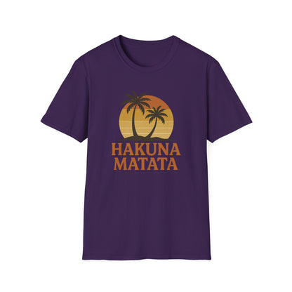 Camiseta con gráfico retro de Hakuna Matata, camiseta con vibra positiva "No Worries", camiseta vintage inspirada en los 90, camiseta con frase "Siéntete bien", regalo unisex
